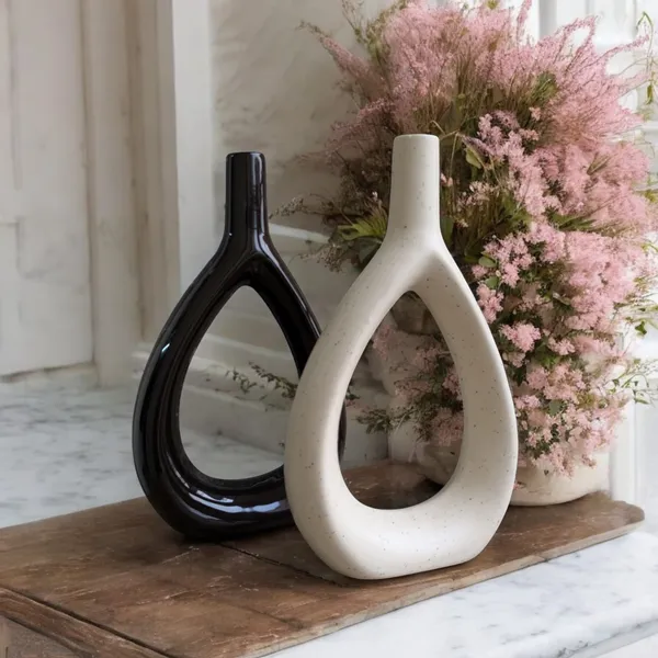 Madarks_Contemporary_Teardrop_Ceramic_Vases,_11_inches_height