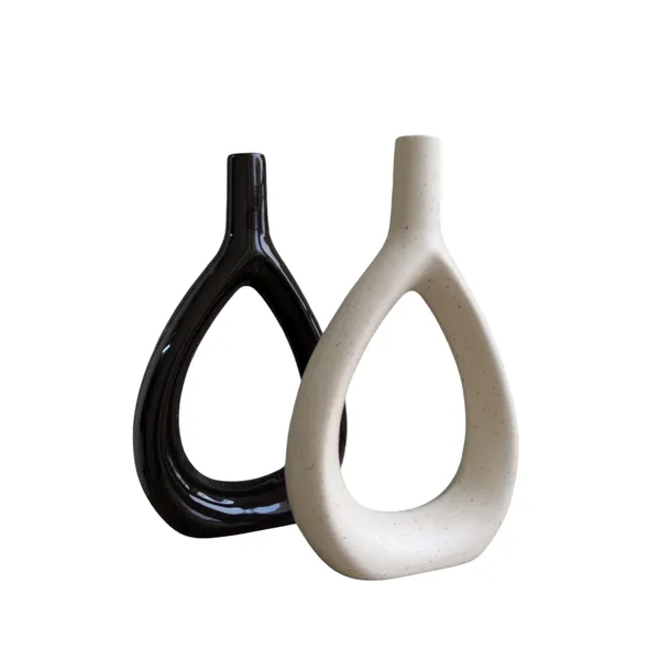 Madarks_Contemporary_Teardrop_Ceramic_Vases,_11_inches_height