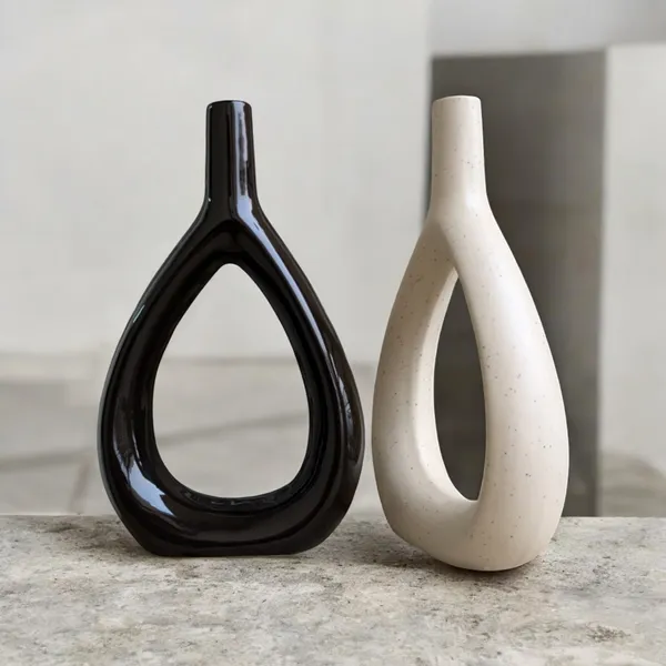 Madarks_Contemporary_Teardrop_Ceramic_Vases,_11_inches_height