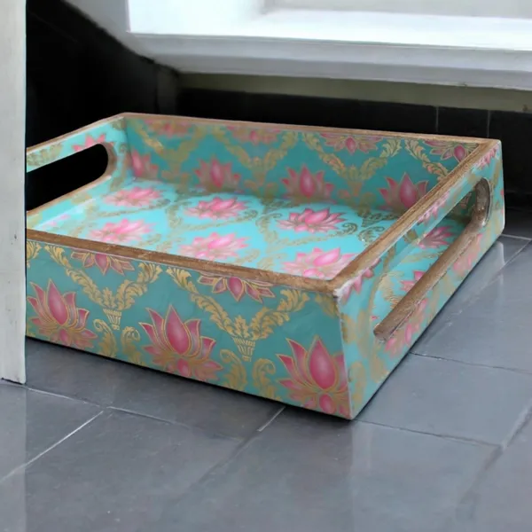 Madarks_Decorative_MDF_Serving_Tray_with_Lotus_Motif_–_Small,_Eco-Friendly_Design_(20_x_12.5_x_4_cm)