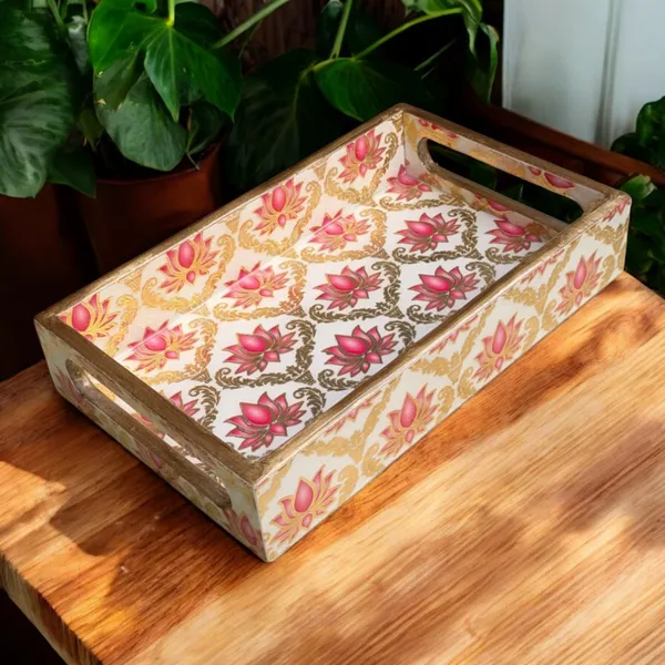 Madarks_Decorative_Wooden_Serving_Tray_with_Lotus_Motif_–_Small,_Eco-Friendly_Design_(20_x_12.5_x_4_cm)