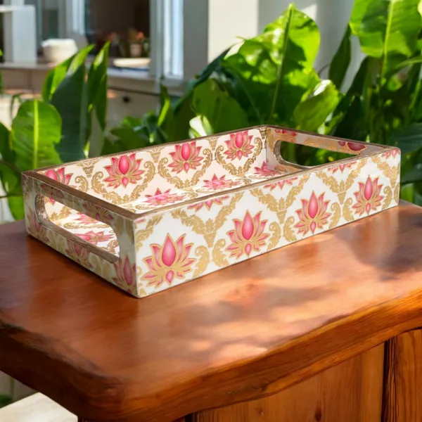 Madarks_Decorative_Wooden_Serving_Tray_with_Lotus_Motif_–_Small,_Eco-Friendly_Design_(20_x_12.5_x_4_cm)