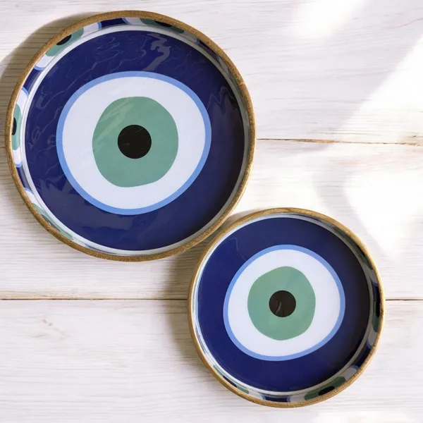 Madarks_Evil_Eye_Round_MDF_Decorative_Tray_Set,_9_and_7_Inch_Diameter