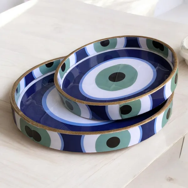 Madarks_Evil_Eye_Round_MDF_Decorative_Tray_Set,_9_and_7_Inch_Diameter