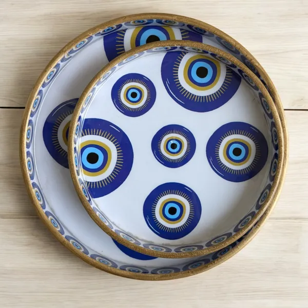 Madarks_Evil_Eye_Round_MDF_Decorative_Tray_Set,_9_inch_and__7_Inch_diameter