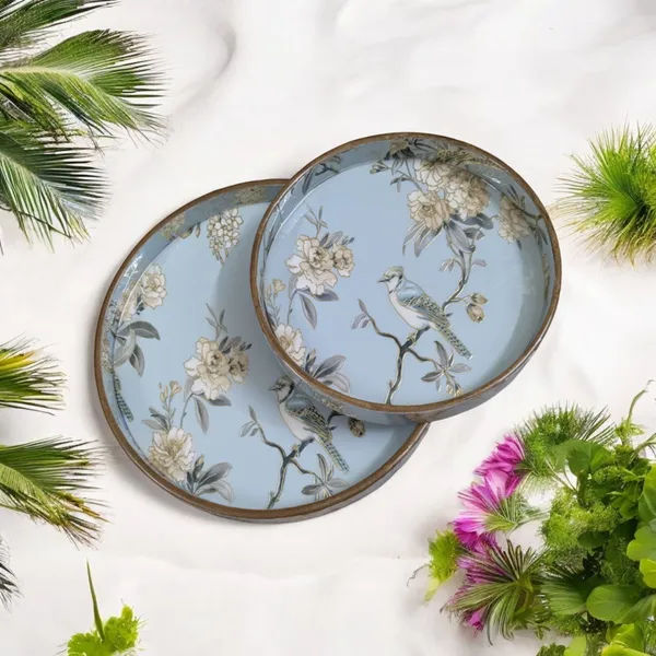 Madarks_Floral_Patterned_Decorative_Trays_(Set_of_2),_Diameter:_7_and_9_Inch