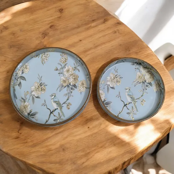 Madarks_Floral_Patterned_Decorative_Trays_(Set_of_2),_Diameter:_7_and_9_Inch