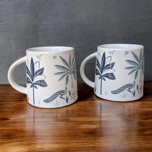 Madarks_Handcrafted_Blue_Ceramic_Coffee_Mug_Set_of_2_–_280_ml_|_Floral_&_Peacock_Design_|_8.5_cm_Diameter,_9_cm_Height_|_Microwave_&_Dishwasher_Safe_|_Made_in_India