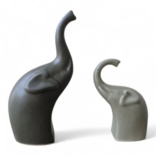 Madarks_Handcrafted_Ceramic_Elephant_Showpiece_Set_–_Matte_Finish,_Modern_Decor_Accent_for_Living_Room_&_Office_(Set_of_2)