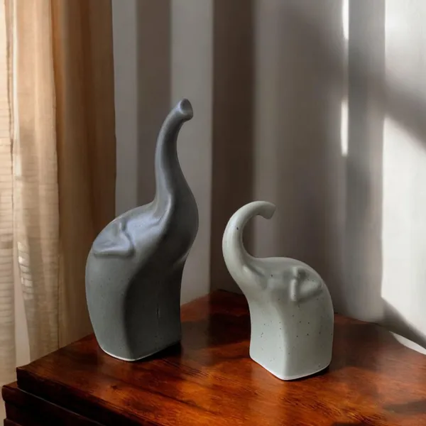 Madarks_Handcrafted_Ceramic_Elephant_Showpiece_Set_–_Matte_Finish,_Modern_Decor_Accent_for_Living_Room_&_Office_(Set_of_2)