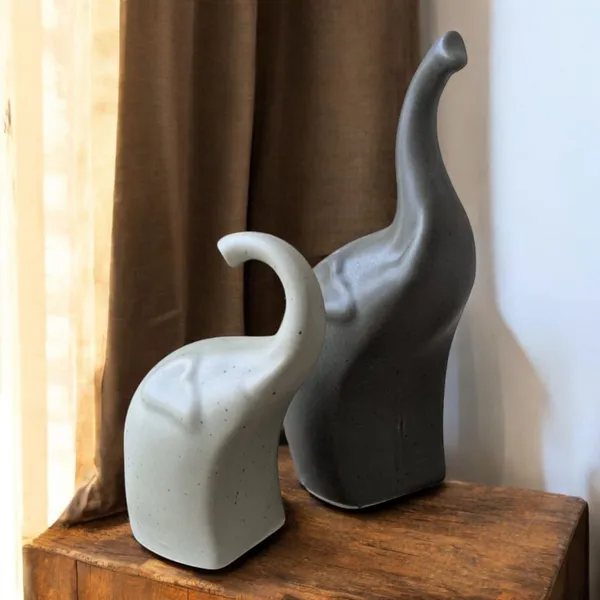 Madarks_Handcrafted_Ceramic_Elephant_Showpiece_Set_–_Matte_Finish,_Modern_Decor_Accent_for_Living_Room_&_Office_(Set_of_2)