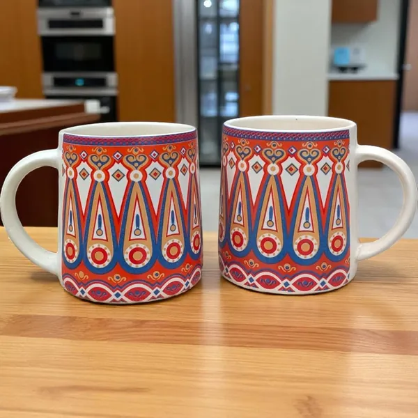 Madarks_Handcrafted_Ceramic_Mug_Set_–_280_ml_Each_|_Set_of_2_|_Multicolor_Ethnic_Design_|_8.5_cm_Diameter_x_9_cm_Height