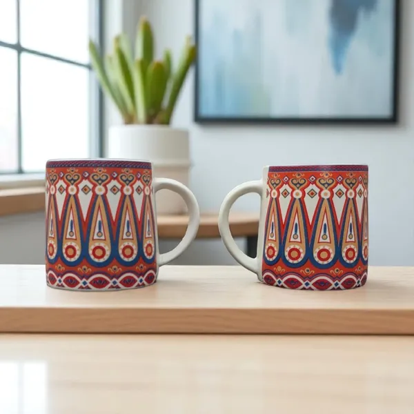 Madarks_Handcrafted_Ceramic_Mug_Set_–_280_ml_Each_|_Set_of_2_|_Multicolor_Ethnic_Design_|_8.5_cm_Diameter_x_9_cm_Height