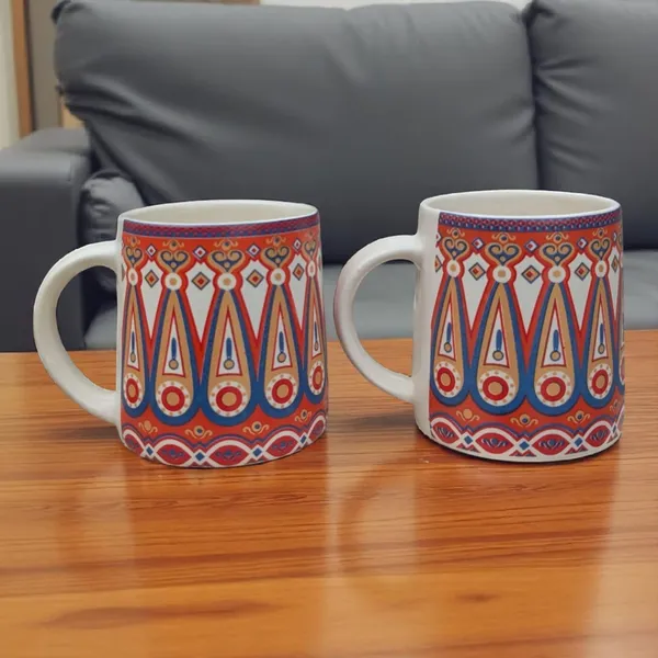 Madarks_Handcrafted_Ceramic_Mug_Set_–_280_ml_Each_|_Set_of_2_|_Multicolor_Ethnic_Design_|_8.5_cm_Diameter_x_9_cm_Height