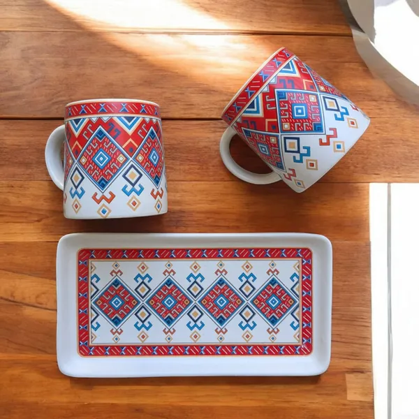 Madarks_Handcrafted_Ceramic_Mug_Set_with_Tray_–_Ethnic_Print_(Set_of_2,_300ML_Each)