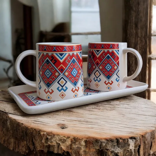 Madarks_Handcrafted_Ceramic_Mug_Set_with_Tray_–_Ethnic_Print_(Set_of_2,_300ML_Each)