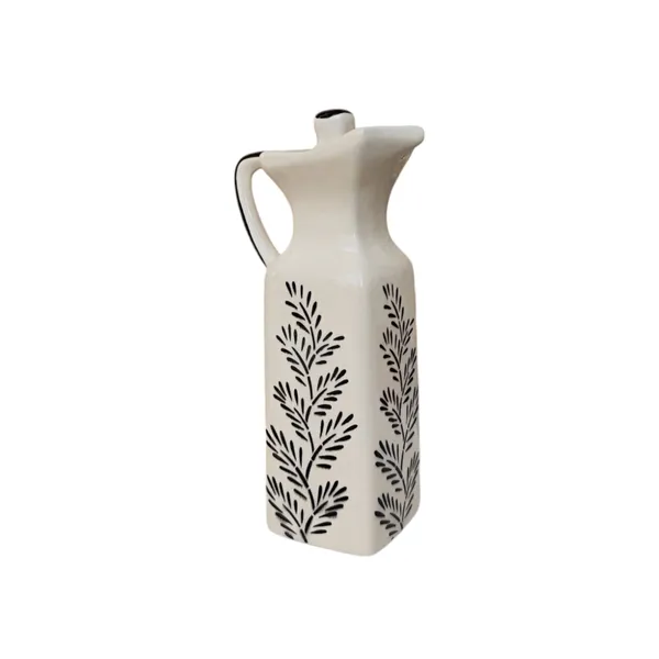 Madarks_Handcrafted_Ceramic_Oil_Dispenser_–_300_ml_|_18_cm_Height_|_Multipurpose_Bottle_for_Oil,_Vinegar_&_Liquids_|_Leaf_Design_|_With_Lid_|_Made_in_India