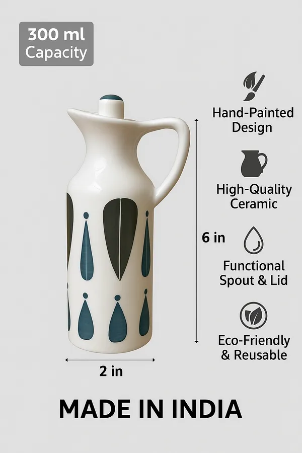 Madarks_Handcrafted_Ceramic_Oil_Dispenser_–_300_ml_|_6_Inch_Pourer_Bottle_for_Olive_Oil_&_Vinegar_|_Artistic_Drop_Design_|_Made_in_India