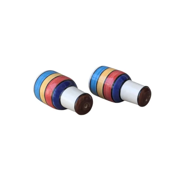 Madarks_Handcrafted_Ceramic_Salt_and_Pepper_Shaker_Set_|_Multicolour_Striped_Design_|_8_cm_Height,_5_cm_Diameter_|_Handpainted_|_Made_in_India