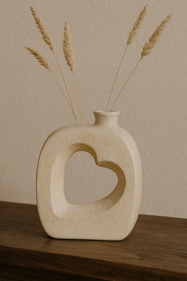 Madarks_Handcrafted_Heart-Shaped_Ceramic_Vase_|_Height:_9")_|_Artistic_Home_Decor_Showpiece_|_Made_in_India
