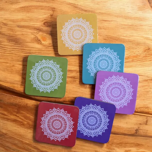 Madarks_Handcrafted_MDF_Mandala_Coaster_Set_–_Set_of_6_(Multicolor,_10_cm_x_10_cm)