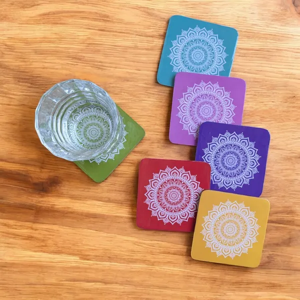 Madarks_Handcrafted_MDF_Mandala_Coaster_Set_–_Set_of_6_(Multicolor,_10_cm_x_10_cm)