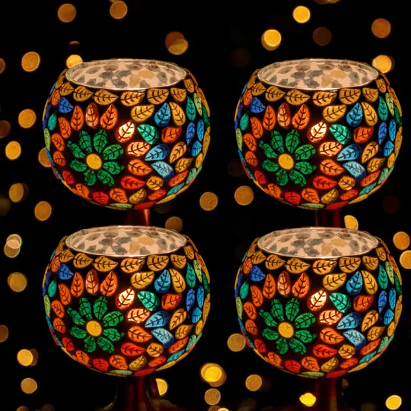 Madarks_Handcrafted_Mosaic_Glass_Candle_Holders_(Set_of_4),_3.5_Inch_x_2.5_inch