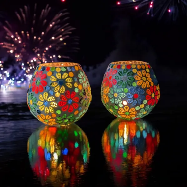 Madarks_Handcrafted_Multicolor_Mosaic_Glass_Candle_Holders_(Set_of_2),_without_candle