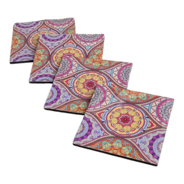 Madarks_Handcrafted_Multicolor_Mosaic_Tray_with_Matching_Coasters_-_Set_of_5
