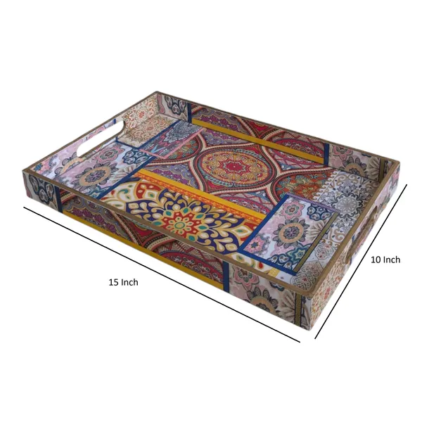 Madarks_Handcrafted_Multicolor_Mosaic_Tray_with_Matching_Coasters_-_Set_of_5