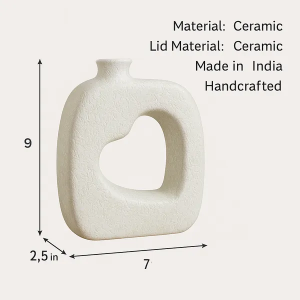 Madarks_Handcrafted_Textured_Heart-Shaped_Ceramic_Vase_for_Home_Décor_–_Elegant_White_&_Light_Green_Finish