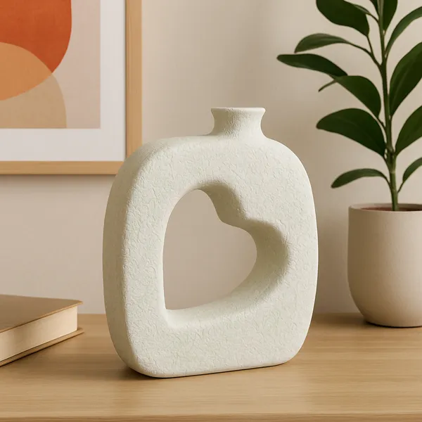 Madarks_Handcrafted_Textured_Heart-Shaped_Ceramic_Vase_for_Home_Décor_–_Elegant_White_&_Light_Green_Finish