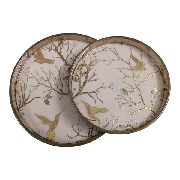 Madarks_Hummingbird_&_Tree_Branch_Decorative_Trays_(Set_of_2)_-_Beige_and_Gold_Accents,_Diameter:_7_and_9_Inch
