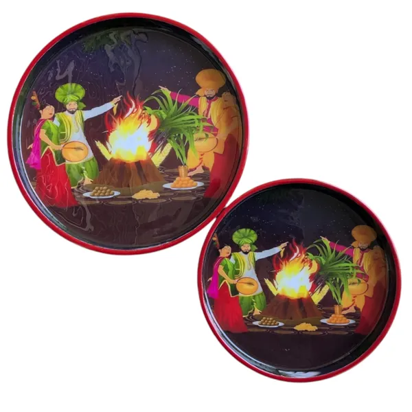 Madarks_Lohri_Celebration_MDF_Decorative_Plates,_9_Inch_and_7_Inch