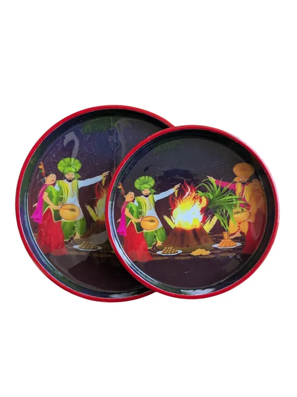Madarks_Lohri_Celebration_MDF_Decorative_Plates,_9_Inch_and_7_Inch
