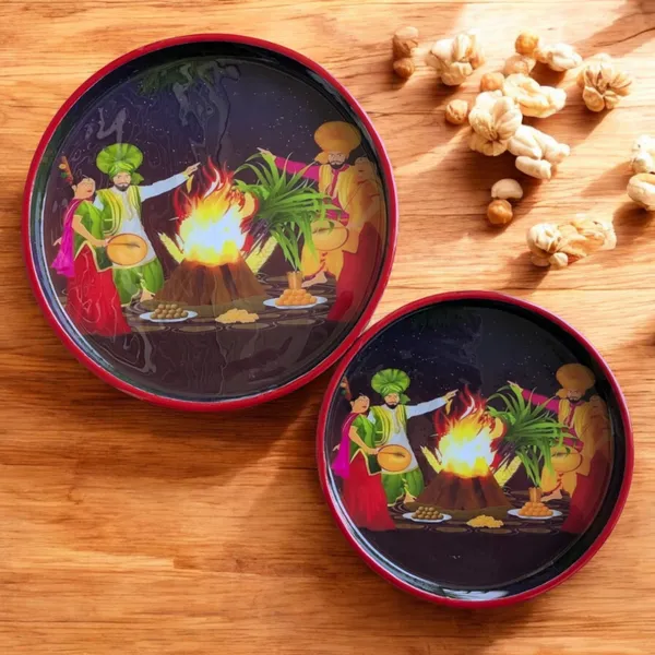 Madarks_Lohri_Celebration_MDF_Decorative_Plates,_9_Inch_and_7_Inch