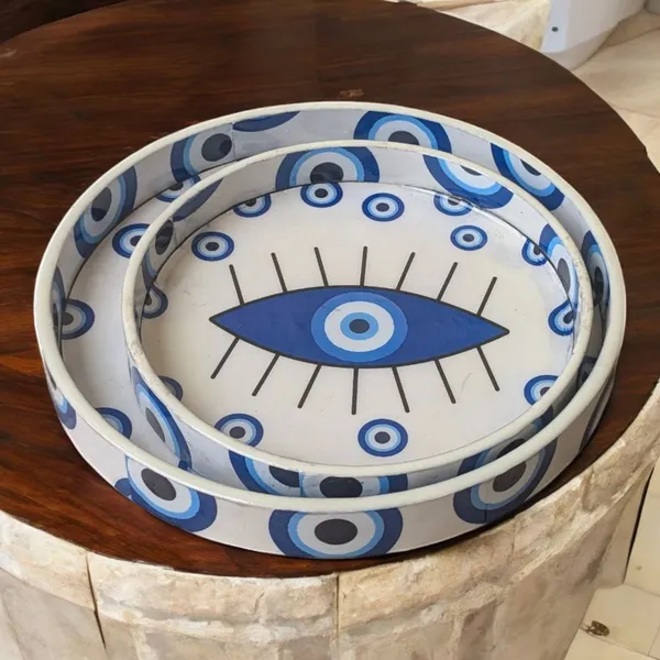 Madarks_MDF_Evil_Eye_Serving_Tray_Set_–_Round_Wooden_Trays_(Large:_9_Inches,_Small:_7_Inches)_|_1.5_Inches_Height_|_Handcrafted_&_Printed_|_Made_in_India
