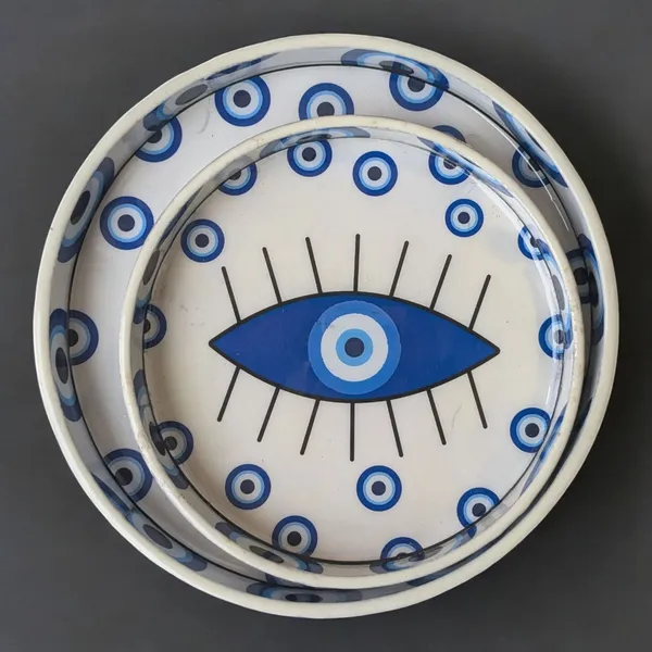 Madarks_MDF_Evil_Eye_Serving_Tray_Set_–_Round_Wooden_Trays_(Large:_9_Inches,_Small:_7_Inches)_|_1.5_Inches_Height_|_Handcrafted_&_Printed_|_Made_in_India