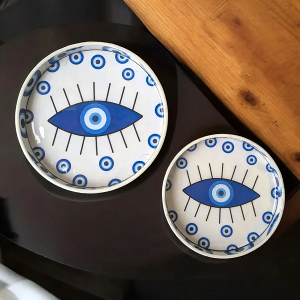Madarks_MDF_Evil_Eye_Serving_Tray_Set_–_Round_Wooden_Trays_(Large:_9_Inches,_Small:_7_Inches)_|_1.5_Inches_Height_|_Handcrafted_&_Printed_|_Made_in_India