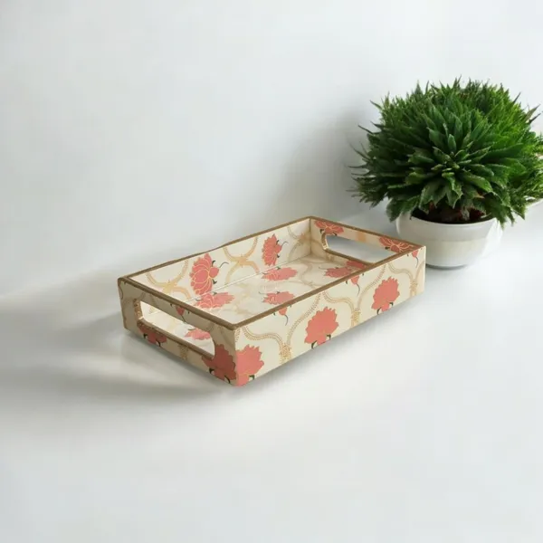 Madarks_Mini_Resin_Tray_|_Wooden_Tray_for_2_Glasses_|_MDF_Base_with_Lotus_Print_&_Clear_Resin_Coating_|_8.5x5x1.5_Inch_|_Small_Decorative_Serving_Tray_|_Handmade_in_India