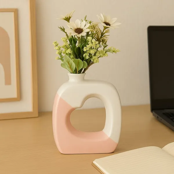 Madarks_Modern_Abstract_Ceramic_Vase_–_Heart_Cutout_Design_–_Dual_Tone_Pink_&_White_–_Minimalist_Home_Décor