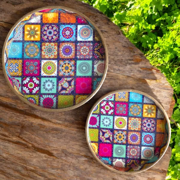 Madarks_Moroccan_Mosaic_Round_MDF_Decorative_Tray_Set