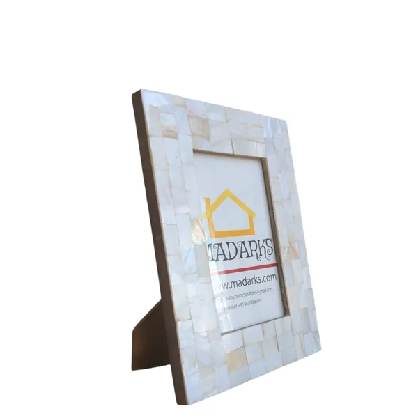 Madarks_Mother_of_Pearl_4_x_6_Inch_Picture_Frame,_White_Mosaic_,Tabletop_Photo_Frame(4_x_6_Inch__Natural_White)