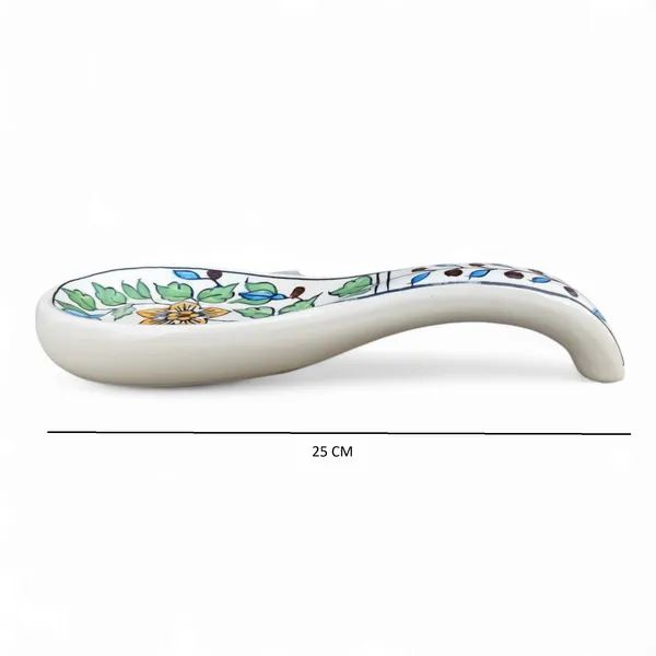 Madarks_Pack_of_2_Handcrafted_Floral_Ceramic_Spoon_Rest_Set_–_Blue_&_Green_Pattern
