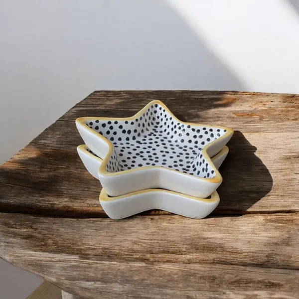 Madarks_Pack_of_2_Star-Shaped_6_Inch_Ceramic_Bowl_Cum_Platter_with_Yellow_rim_–_1_Inch_Height,_Microwave_and_Dishwasher_safe