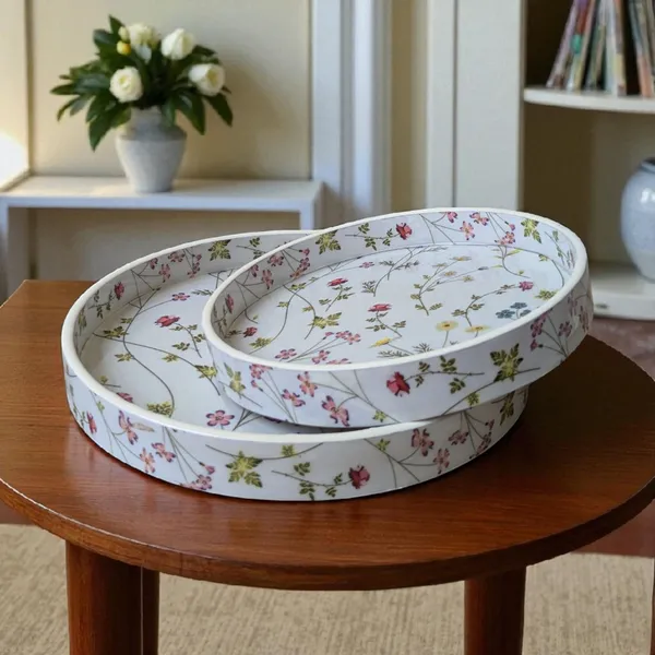 Madarks_Set_of_2_Round_Floral_Botanical_Trays_–_9_Inch_&_7_Inch_–_MDF_Printed_Serving_Trays_with_Enamel_Finish_–_Lightweight,_Durable_&_Elegant_–_Ideal_for_Snacks,_Beverages,_or_Decor