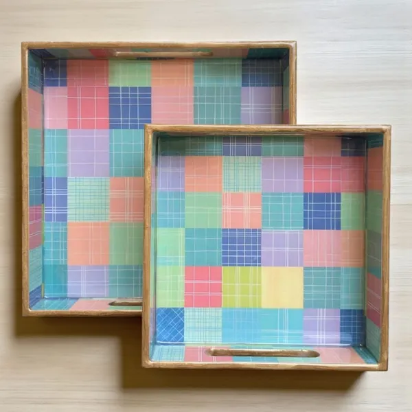 Madarks_Set_of_2_Waterproof_MDF_Serving_Trays_–_10x10_&_8x8_Inch_|_Premium_Decorative_Wooden_Trays_|_Multi-Use_Tea,_Coffee,_Snack,_Breakfast_&_Home_Décor_Tray_|_Floral_&_Pattern_Designs