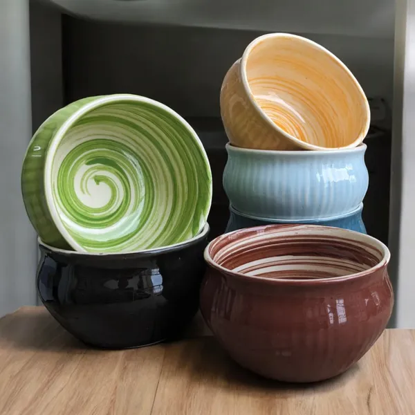 Set_of_6_Handcrafted_Ceramic_Soup_Bowls_(300ml),_Multicolour,_Multipurpose