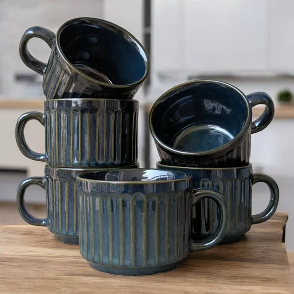 Madarks_Stone_Blue_Ribbed_Ceramic_Tea_Cups_–_Set_of_6_(120_ml)
