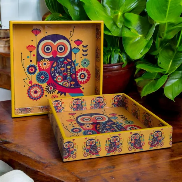 Madarks_Vibrant_Owl-Themed_Square_Serving_Trays_�_Set_of_2,__9_x_9_inch_and_8_x8_inch